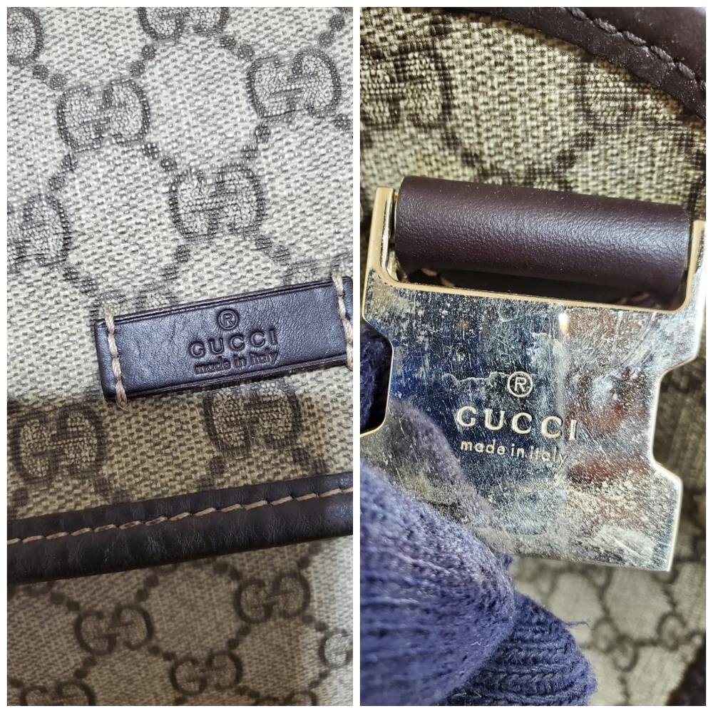 Gucci GG Plus Monogram Double Buckle Flap Messenger Bag - Picture 8 of 11